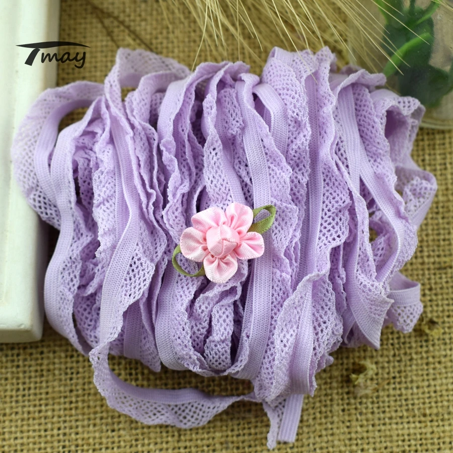 Мягкие эластичные ленты на ощупь #1611 лиловые для отделки нижнего белья