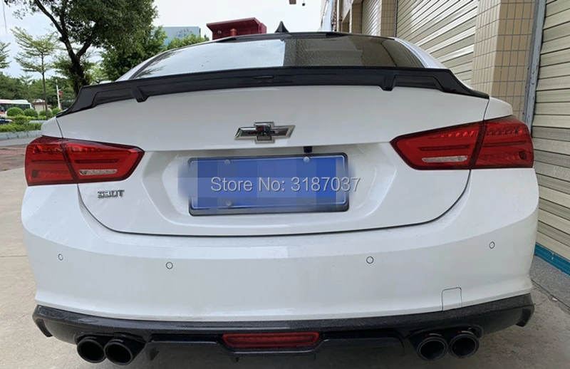 Для Chevrolet Malibu XL спойлер 2016-2019 года глянцевый чехол из углеродного волокна для