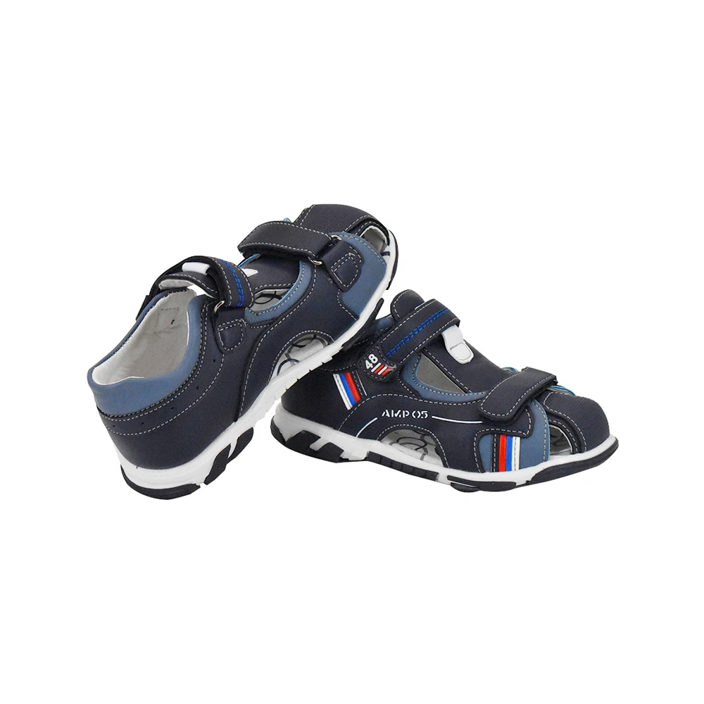 Bessky/2020детская летняя обувь брендовые синие сандалии с закрытым носком для