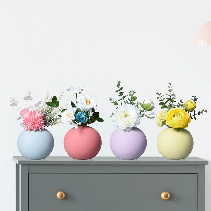 Модный керамический горшок для цветов бонсай скандинавский рабочий стол ваза