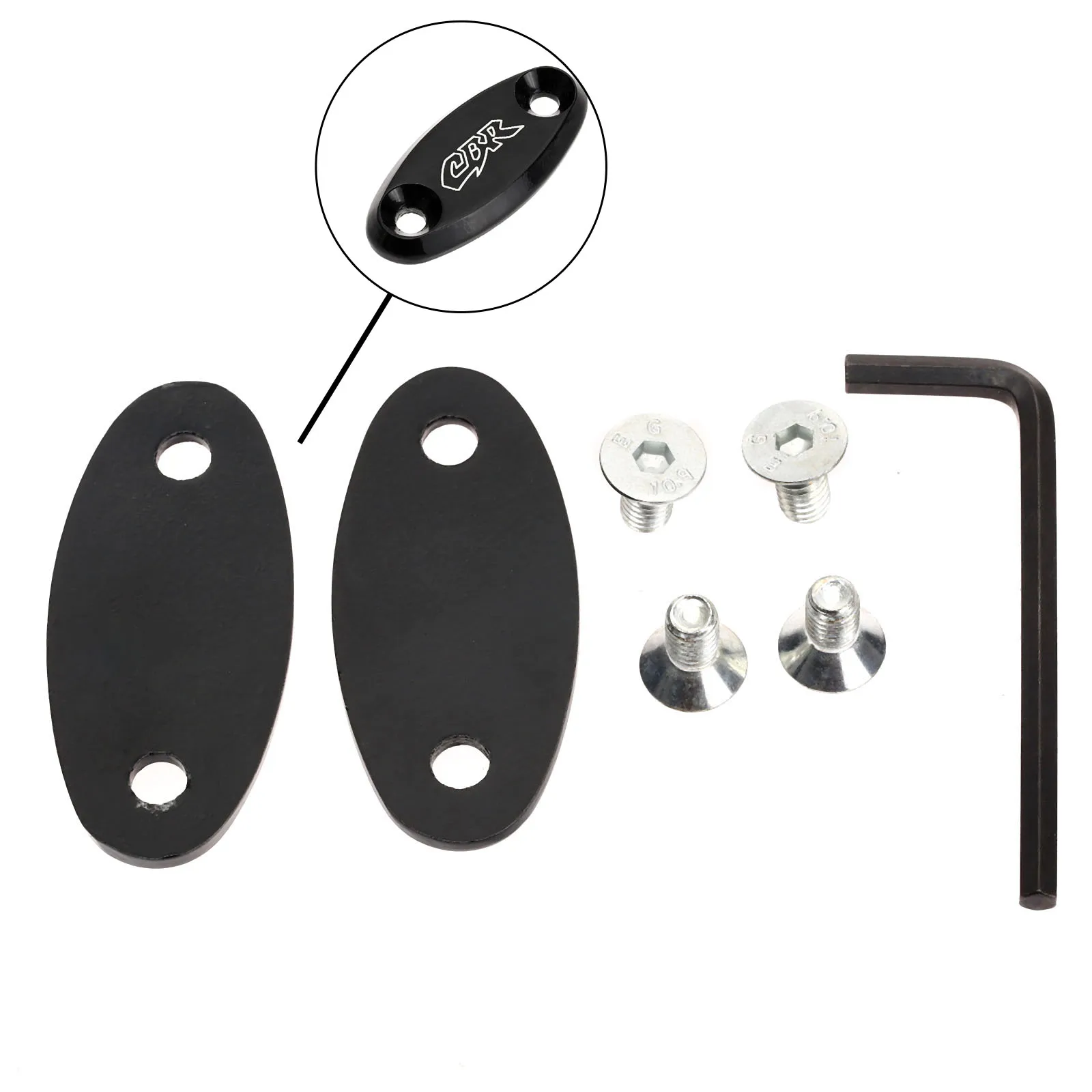 2 шт. зеркальный блок для мотоцикла с крышкой зеркальные базовые пластины крышка