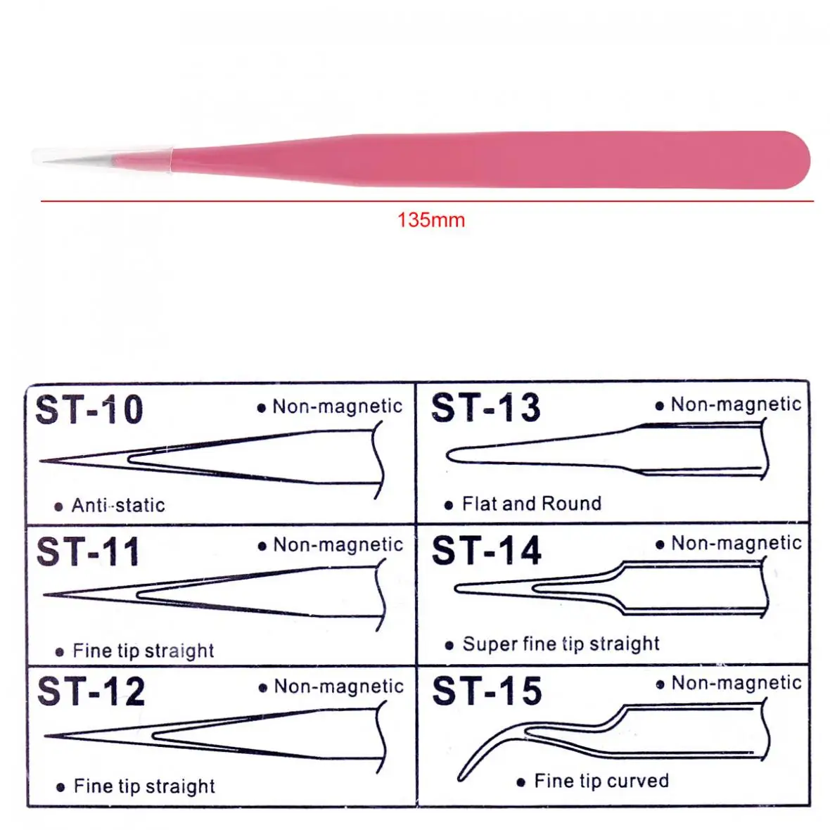1 шт. пинцет для пайки из нержавеющей стали набор инструментов ремонта 135 мм