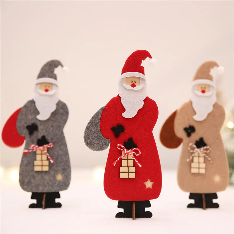 Собирать деревянные узоры с Санта Клаусом рождественские украшения для дома