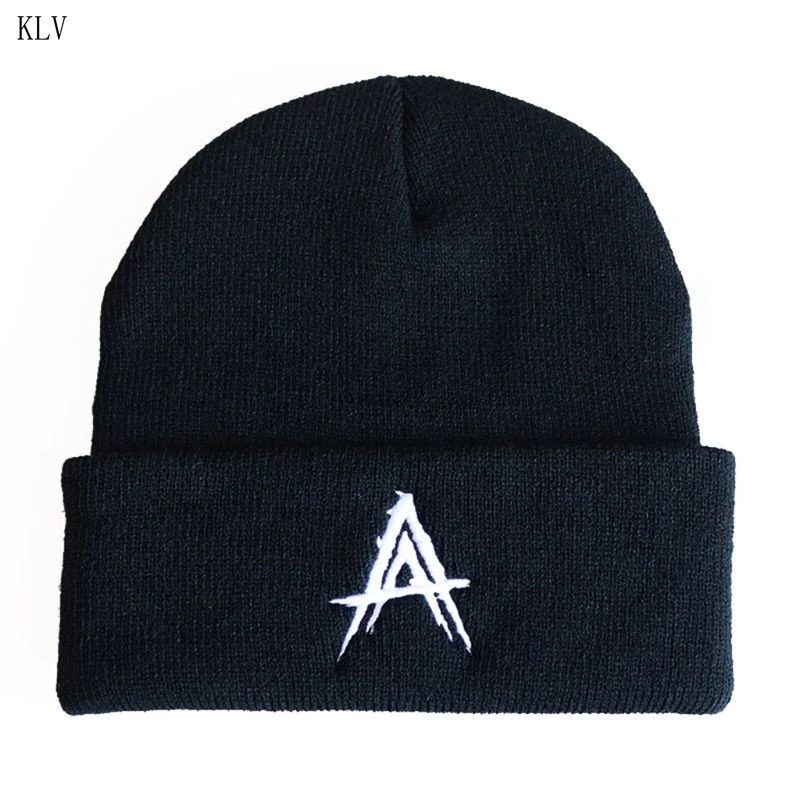 Женская и мужская вязаная кепка в стиле хип хоп с логотипом Rap Star Кепка манжетами