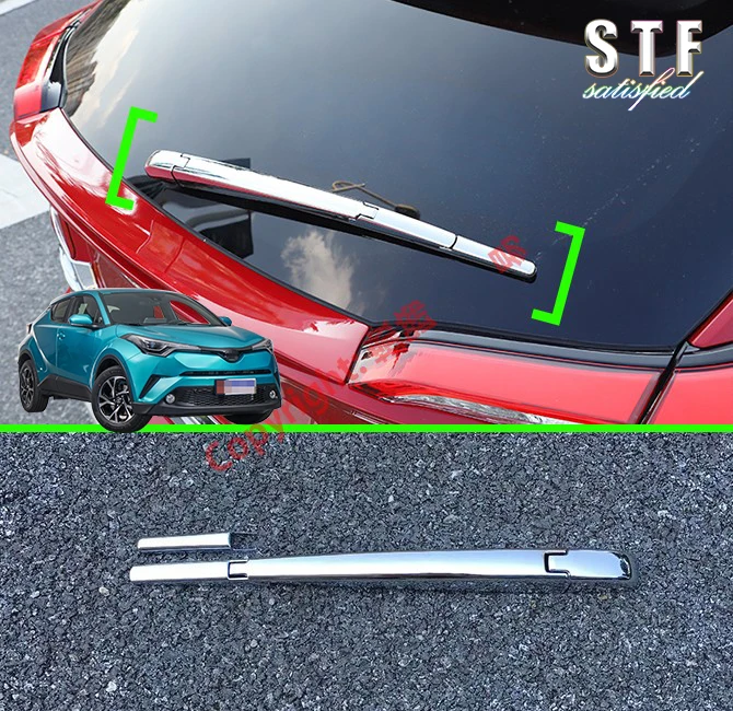 

ABS Chrome Rear Window Wiper Arm Blade Cover Trim Overlay Nozzle Molding Garnish For Toyota C-HR CHR 2017 2018 2019