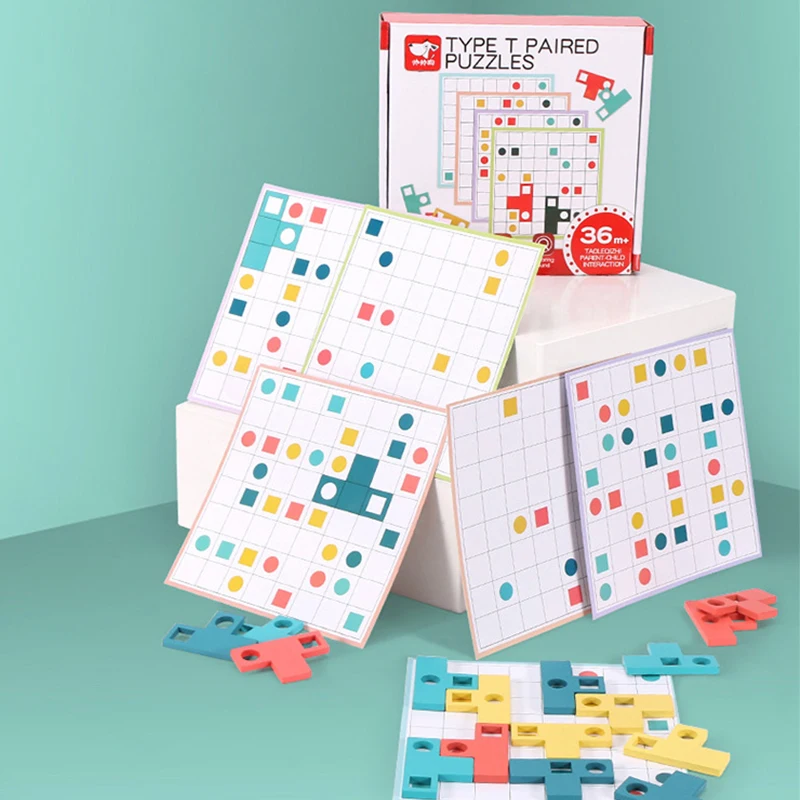 Необычные Ранние развивающие строительные головоломки красочные деревянные