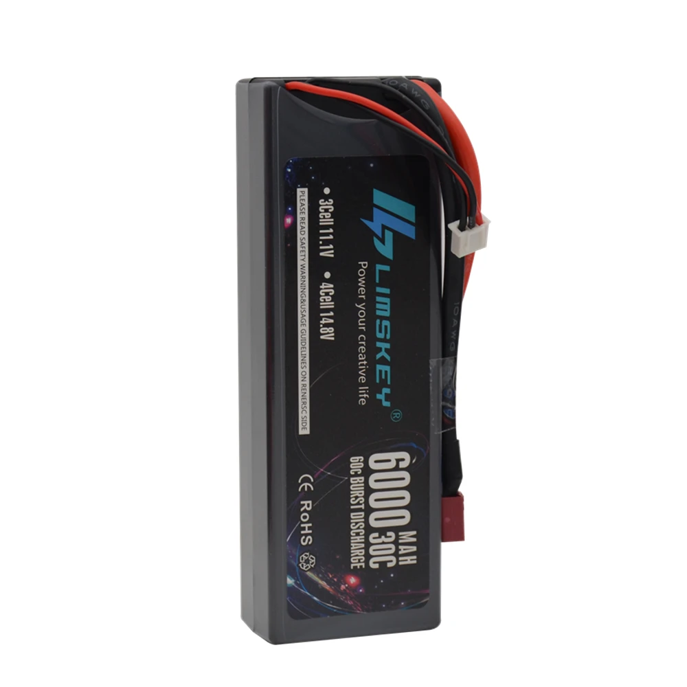 limskey lipo battery 2 шт lipo battery 6000 мач 74 в 30c 2s lipo rc battery deans plug для r
