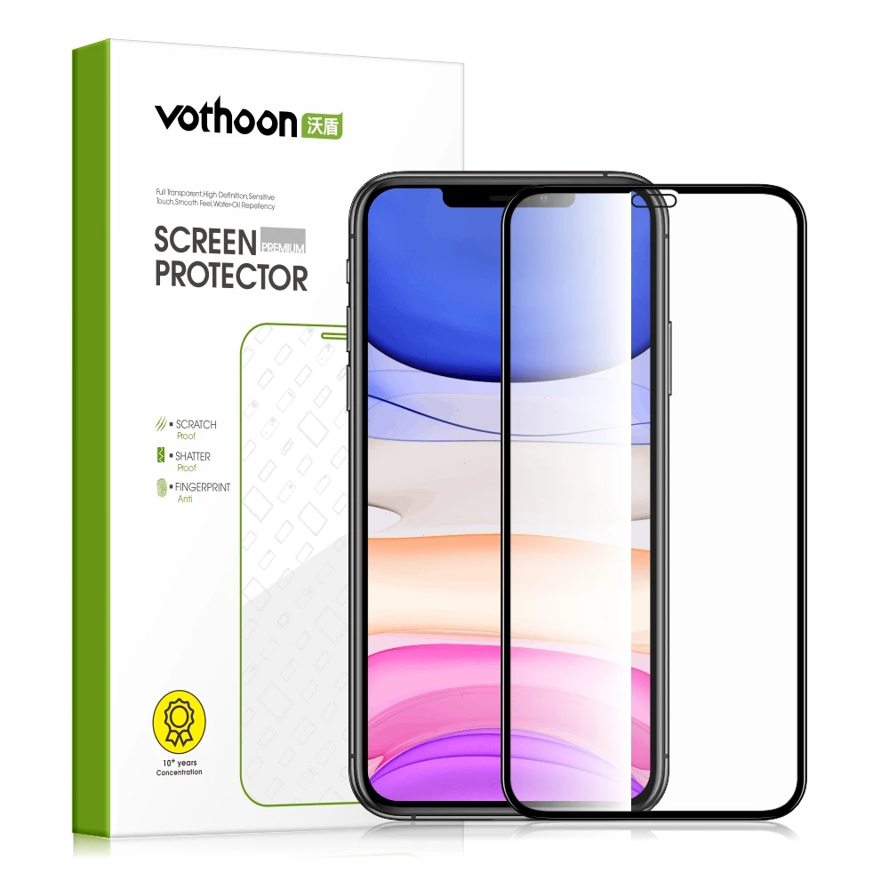 Vothoon закаленное стекло для iphone 12 Mini 11 Pro Max XS XR полное покрытие HD прозрачная