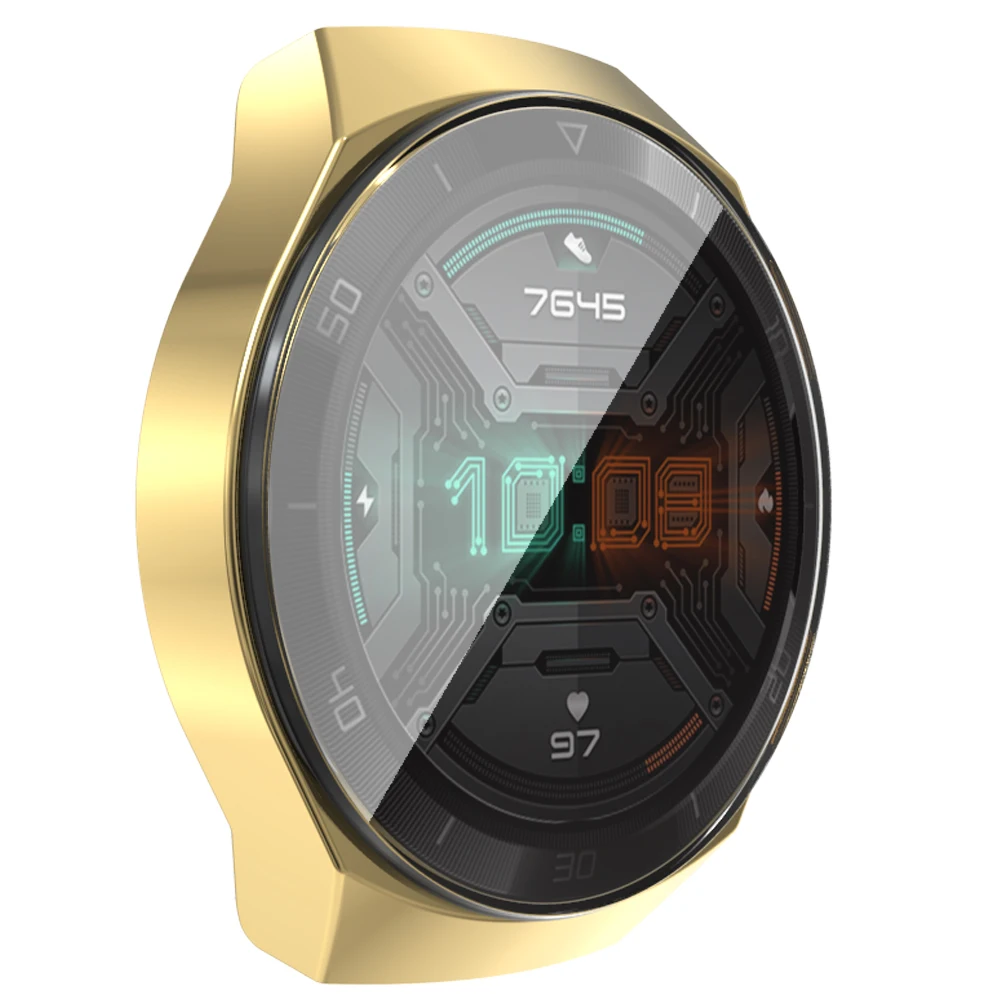 AKBNSTED TPU Plating Silicone Watch Protective Case For Huawei GT 2e Smart Replacement Cover 2E |