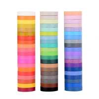 60 pcsset basic solid color washi tape rainbow masking tape diary scrapbook decorative adhesive tape sticker gift stationery
