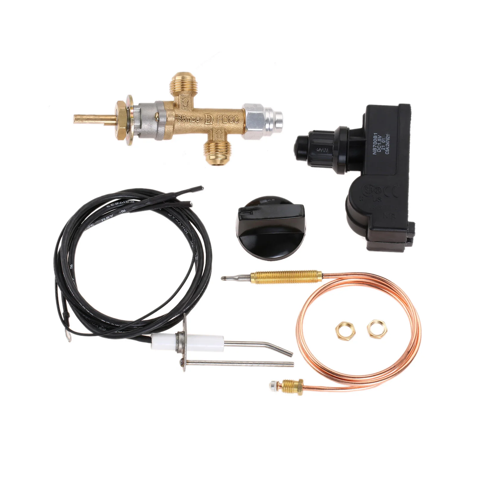 Комплект предохранительных клапанов для камина сжиженный клапан подачи газа