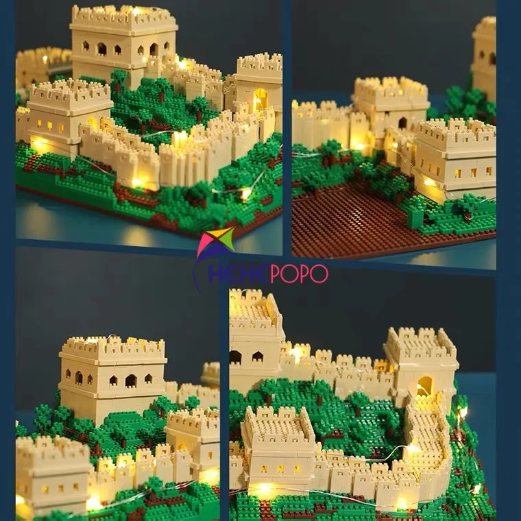 

8022 World Architecture China Great Wall Tree 3D Model DIY Mini Diamond Blocks Bricks Building Toy for Children 3