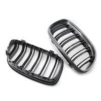 2pcs car front bumper grill for bmw e90 e91 3 series 320i 325i 328i 330i 2009 2012 carbon fiber front kidney grille accessories
