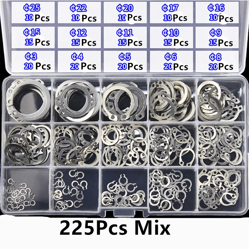 

1 box 304 stainless steel shaft ring block shaft circlip gasket washers
