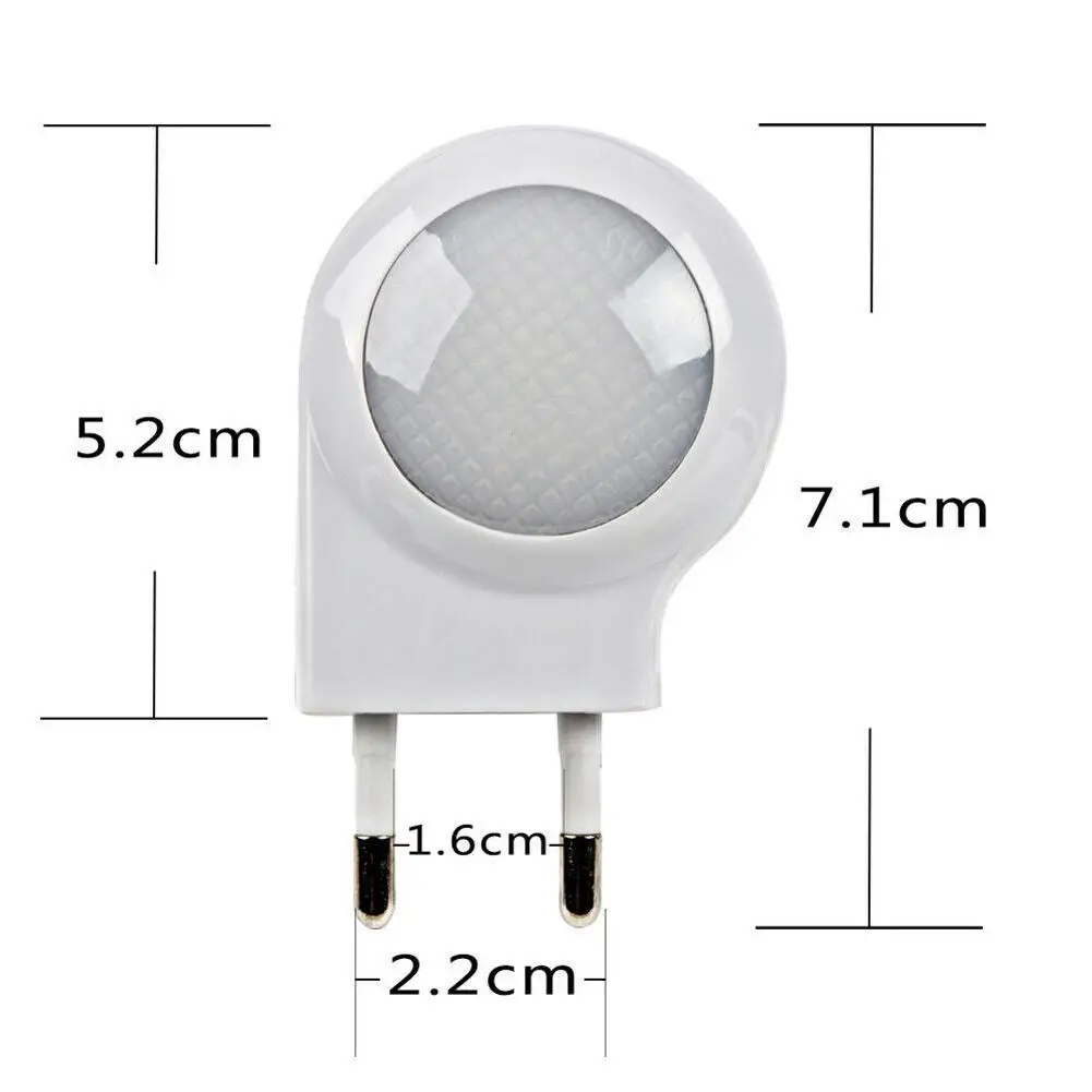 

European Standard LED Light Control 360 Degree Night Light Intelligent Control Automatic Switch Home Night Lamp