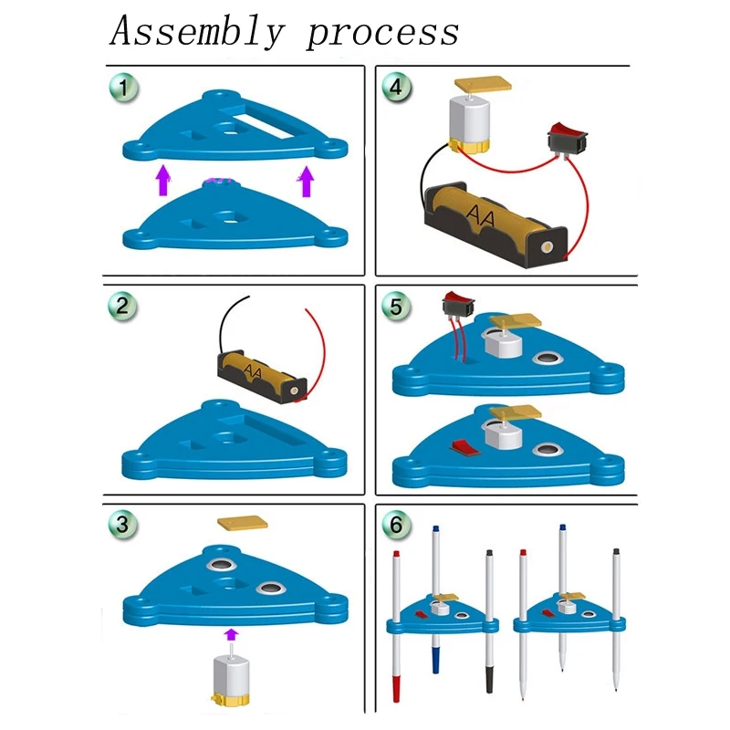 Электронная модель робота граффити сборка DIY игрушки для детей рисование