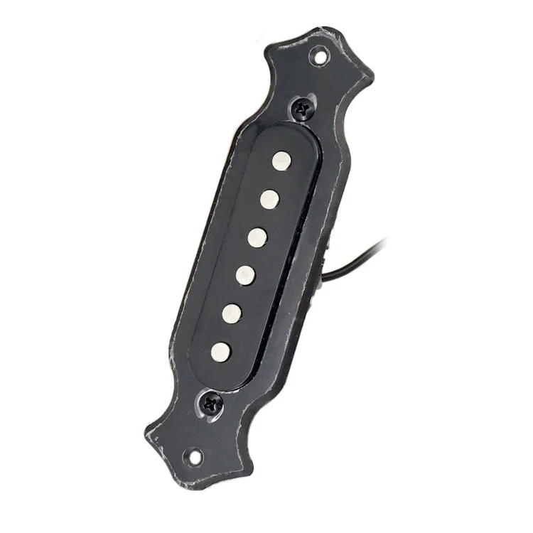 

MI0301 Prewired Guitar Sound Hole Pickup Wiring Harness for 4 & 6 String Cigar Box, Black