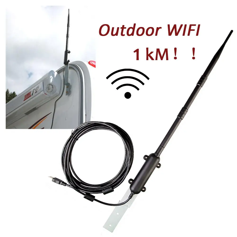 Высокая мощность 1000 м открытый WiFi USB адаптер антенна 802.11b/g/n усилитель сигнала 2 0