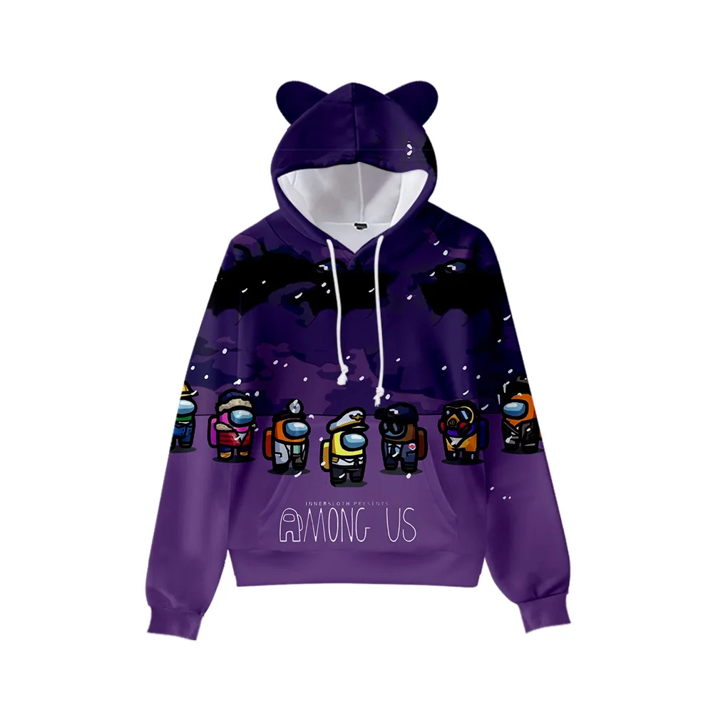 

2020 Winter Among Us Impostor Men Hoodies Hooded Cat Ears Sexy Cute Cotton Casual Hip Hop Harajuku Streetwear Hoodie Sweatshirts