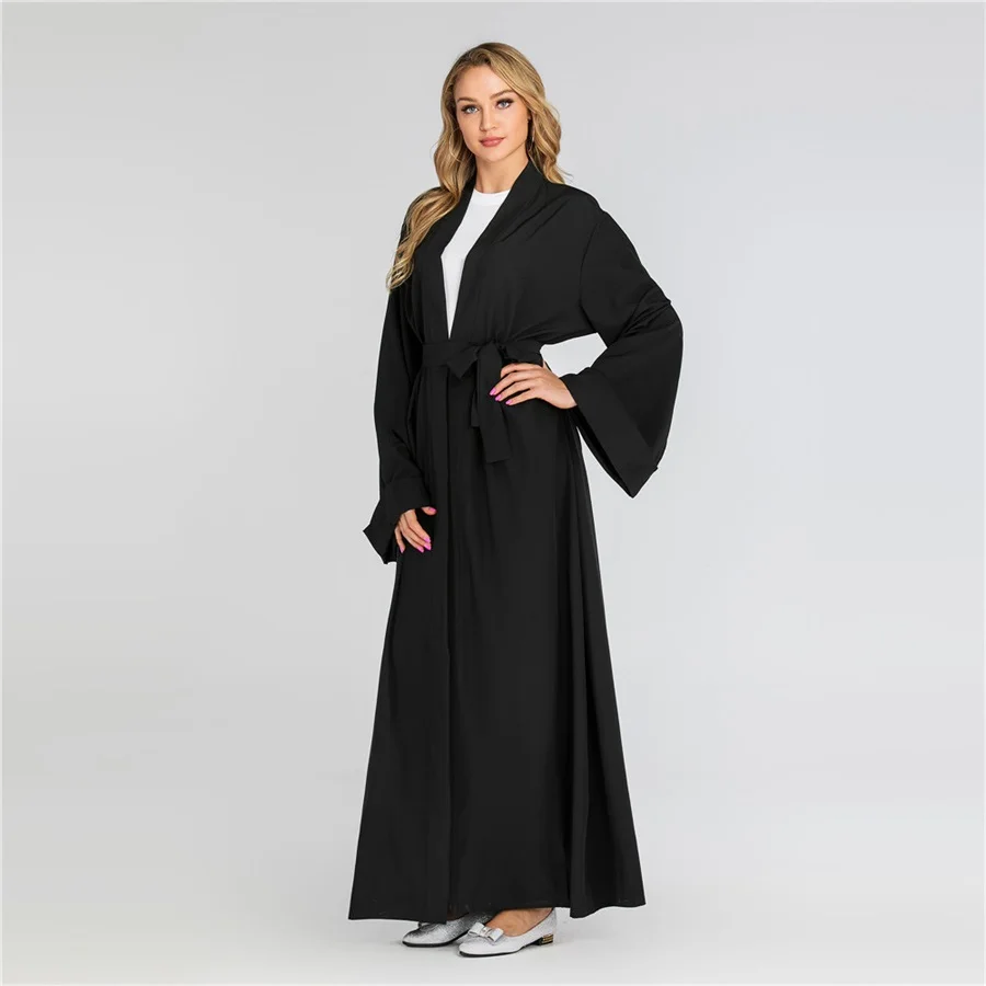 Siskakia мусульманская женская одежда abaya Brief solid casual Muslimah Jubah 7 цветов мусульманская Дубайская одежда с тонким поясом новое поступление