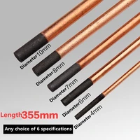 5pcs round arc air gouging carbon rod bar 4 10mm welding dc gas gouging gun electrode graphite rods soldering supplies