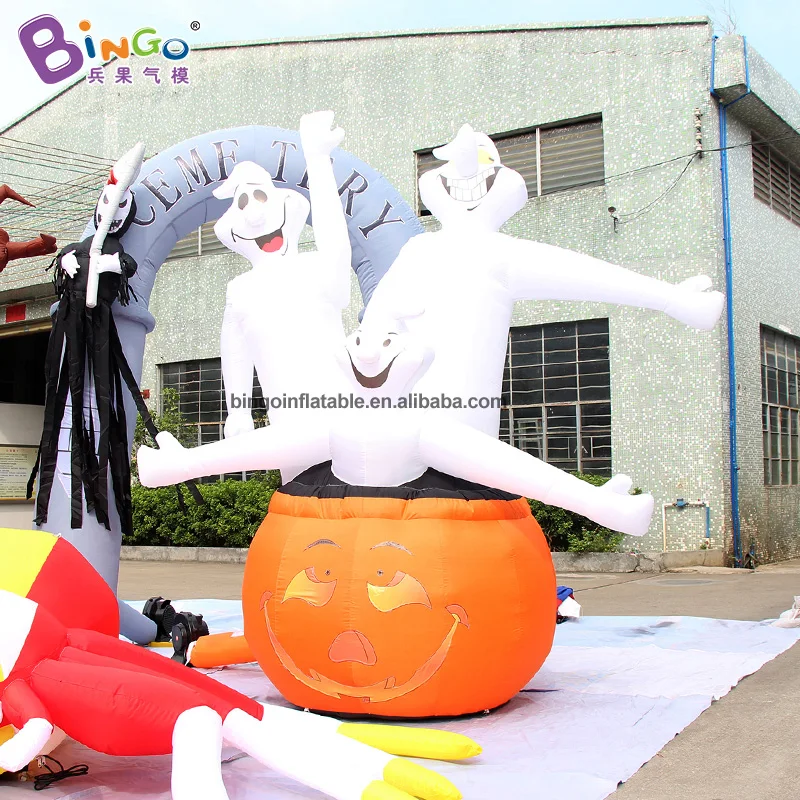 ADVERTISING TYPE 3mh inflatable ghosts with pumpkin model air blow Halloween item printed LOGO promotional toy made to order | Игрушки и