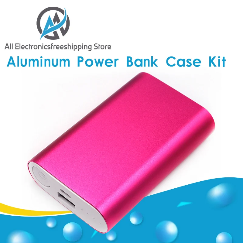 10000 мАч 10400 алюминиевый чехол для портативного зарядного устройства 3x18650 зарядное