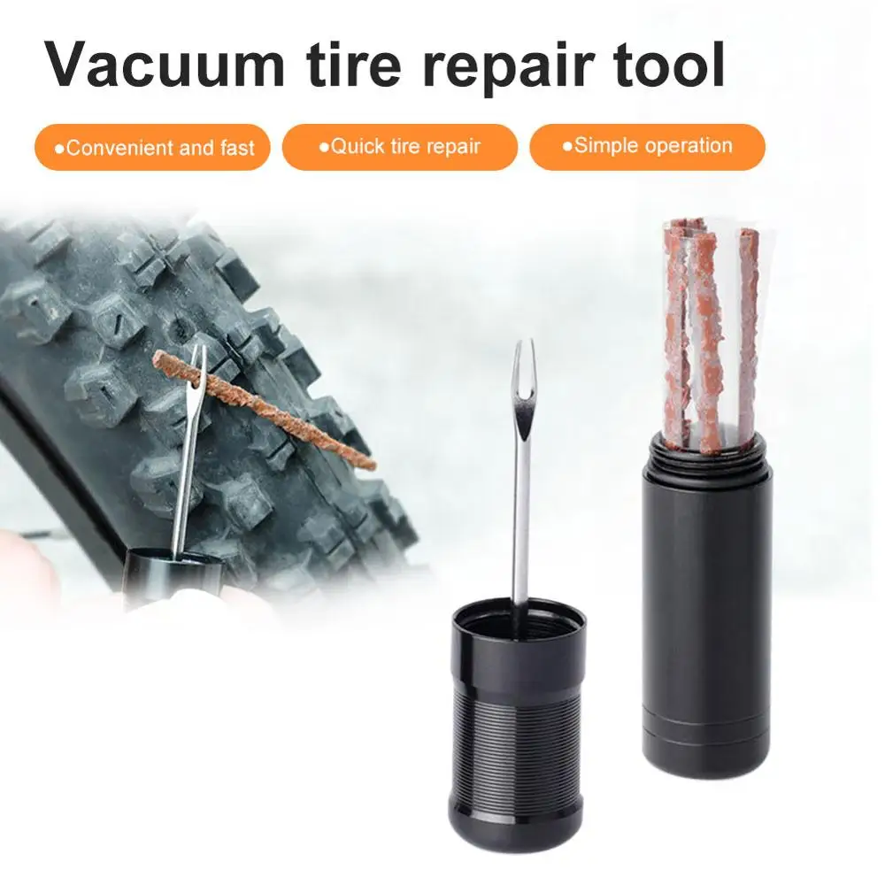 

SALE Bicycle Tubeless Tire Repair Tool Tyre Drill Puncture for Urgent Glue Free Service Repair Optional 5 / 10PCS Rubber Stripes