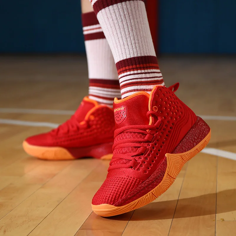 Outdoor Unisex Basketball Shoes High Quality Trend Sneakers for Men Non-slip Rubber Sole Sport Shoes Basket zapatos de hombre