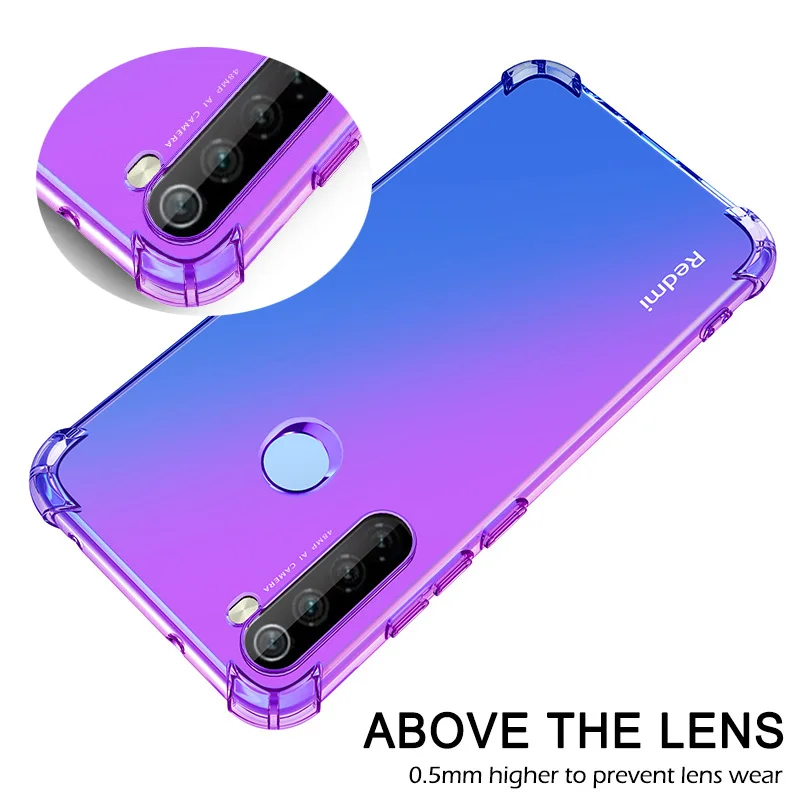 Цветной мягкий чехол с градиентом для Xiao mi Red mi Note 8T Note 8 Pro, противоударный чехол для mi Note 10 mi 9 Lite mi A3 CC9e Red mi 8 8A