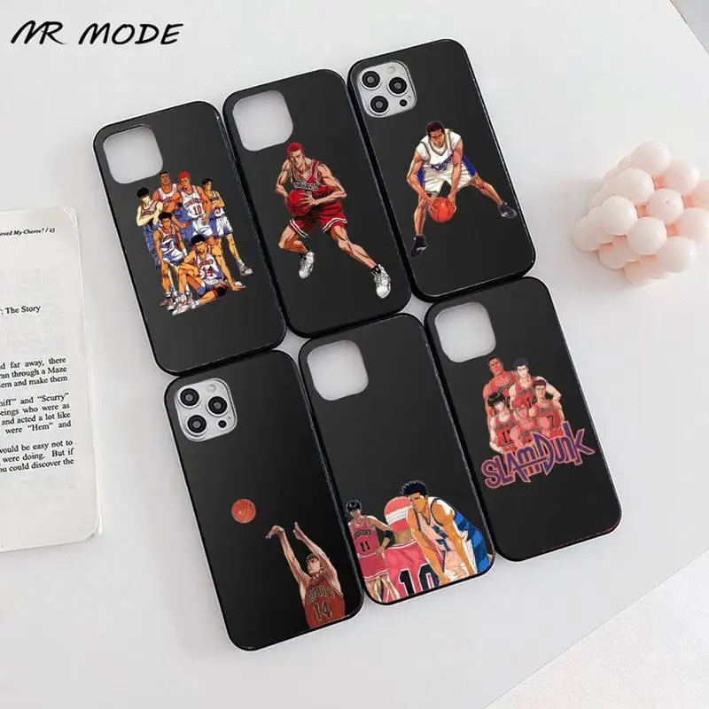 

Slam Dunk basketball anime Phone Case Candy Color for iPhone 6 7 8 11 12 s mini pro X XS XR MAX Plus