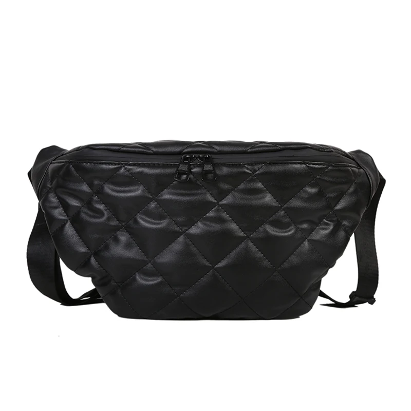 

Large Capacity Down Fill Ladies Crossbody Bags 2022 Autumn Winter New Fashion Lingge Chest Packs For Women Shopping Shoulder Bag
