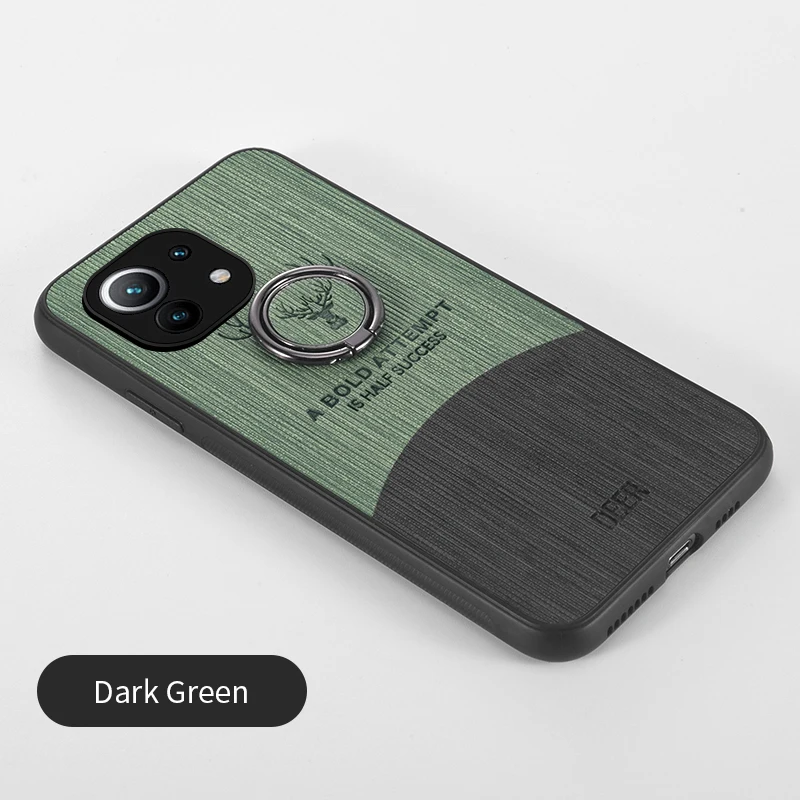 

For Xiaomi Mi 11 Pro 11ultra Case Hard cloth Deer With Stand Ring protective Back cover Case For Xiaomi Mi 10 Pro Mi11 lite 10S