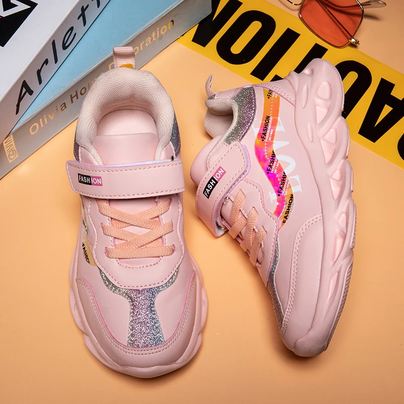 RUMDAX Spring New Kids Pu Leather Shoes Baby Girls Sport Sneakers Children Shoes Boys Fashion Casual Shoes Soft Brand Trainer