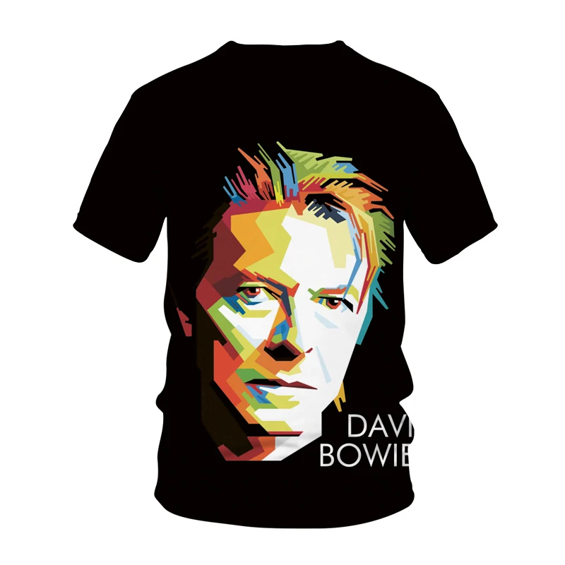 

Rock singer David Bowie T-shirt 2021 summer 3D printing male and female casual fashion streetwear O-neck T-shirt hip-hop short-s