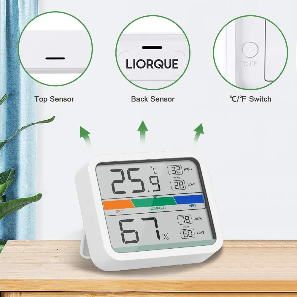 Цифровой термометр Xiaomi Miiiw с ЖК-дисплеем 2 гигрометра комнатный Термогигрометр
