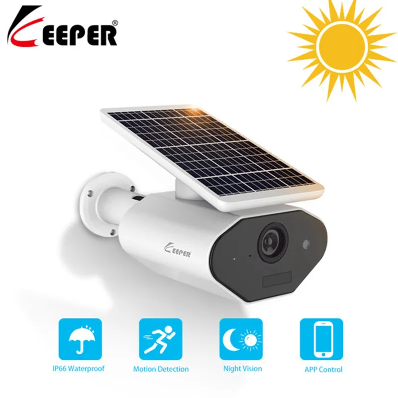 Беспроводная камера безопасности с солнечной батареей 960P|Камеры