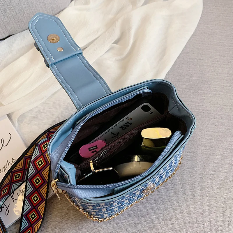 Weaving women's shoulder bags fashion luxury designer Messenger bag 2019 new magnetic buckle shopping discount | Багаж и сумки