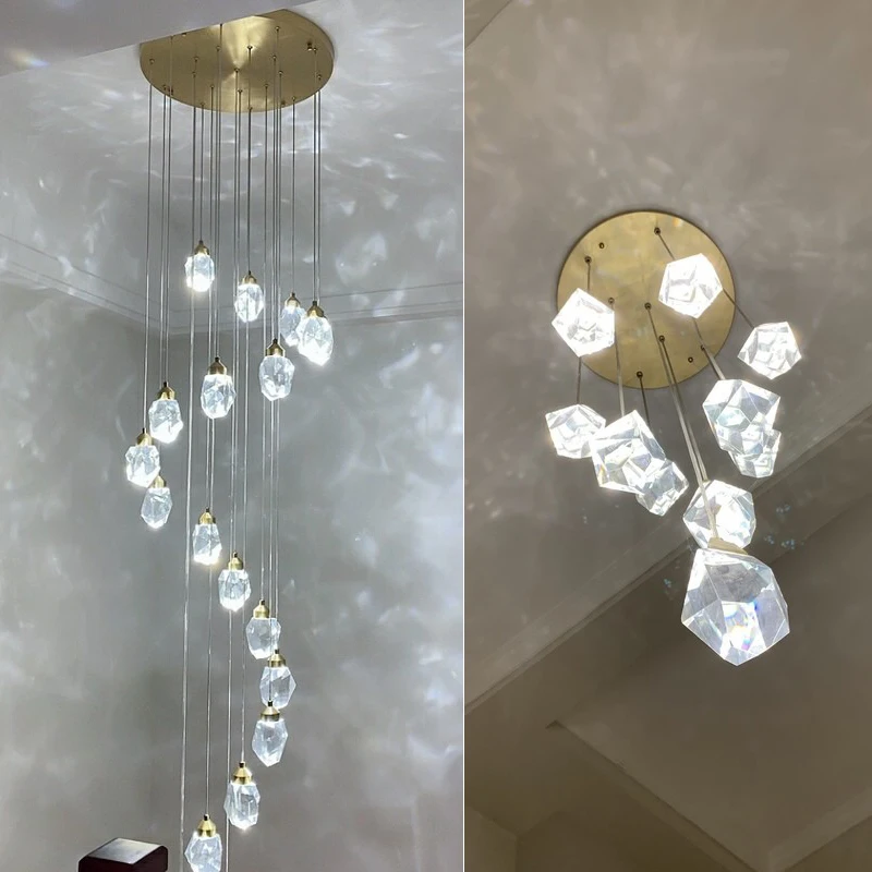 

Modern crystal pendant light patio crystal pendant lamps atrium led pendant lighting living room led fixture lustre lounge area