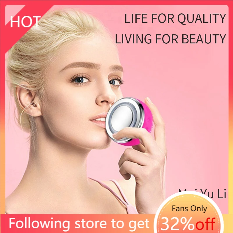 Красочные светильник массажер для лица с напылением из EMS микро перегрузок по