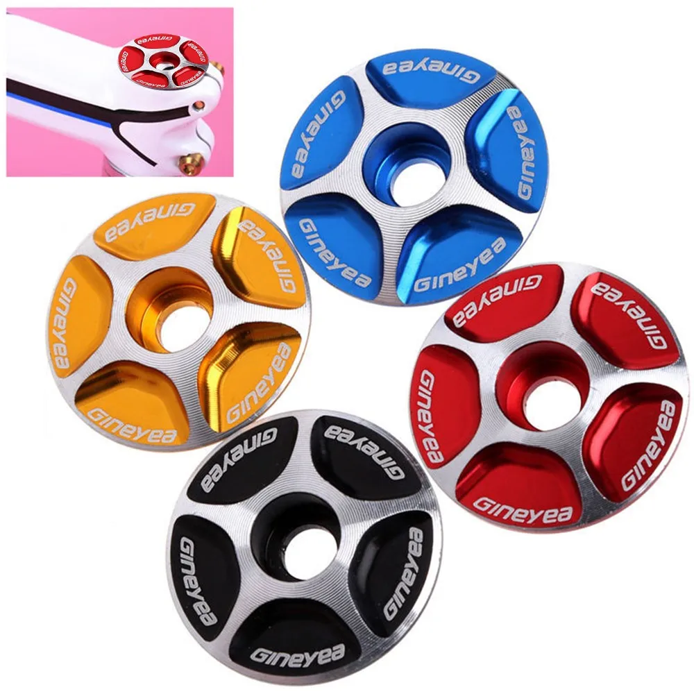 

Aluminum Alloy Bicycle Headset Top Cap mtb Stem Cap Cover With Screw for 28.6mm Fork Head Tube Cycling Accessories