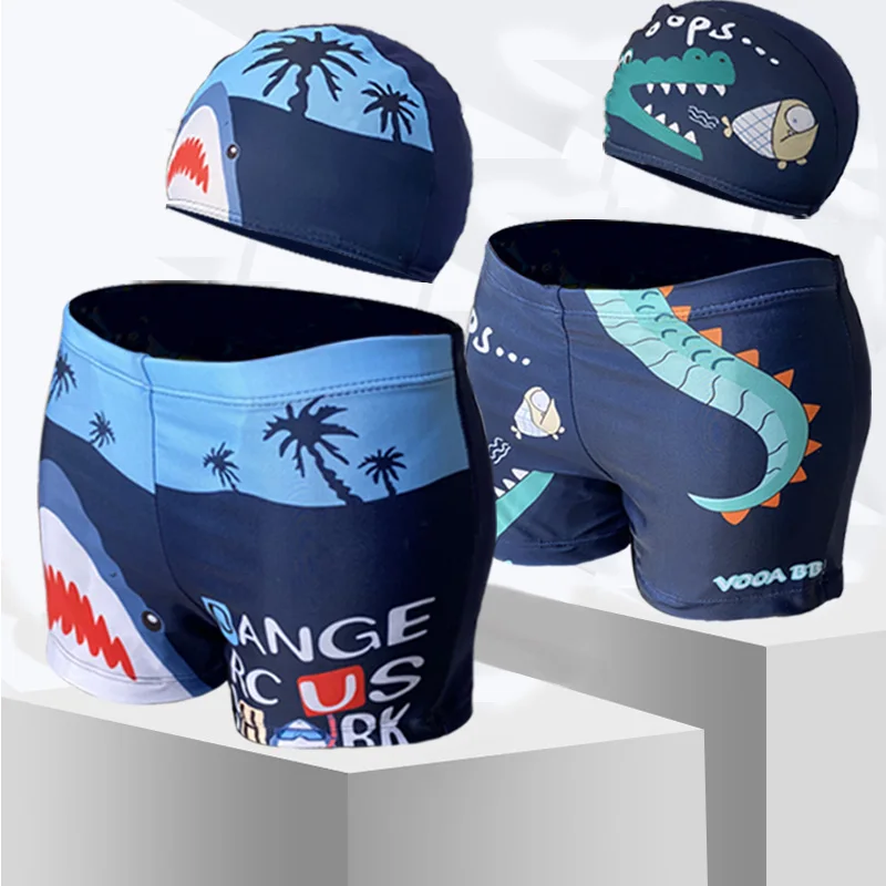 Плавки для мальчиков купальник с акулой 2021 детский пляжная одежда купальный