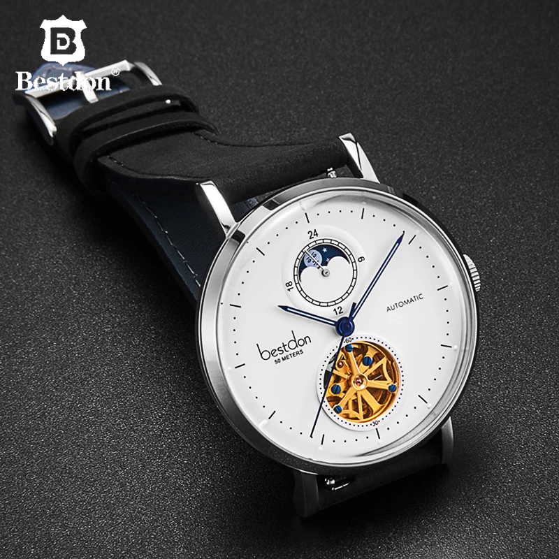 Высококачественные изогнутые механические часы для мужчин Bestdon люксовый бренд