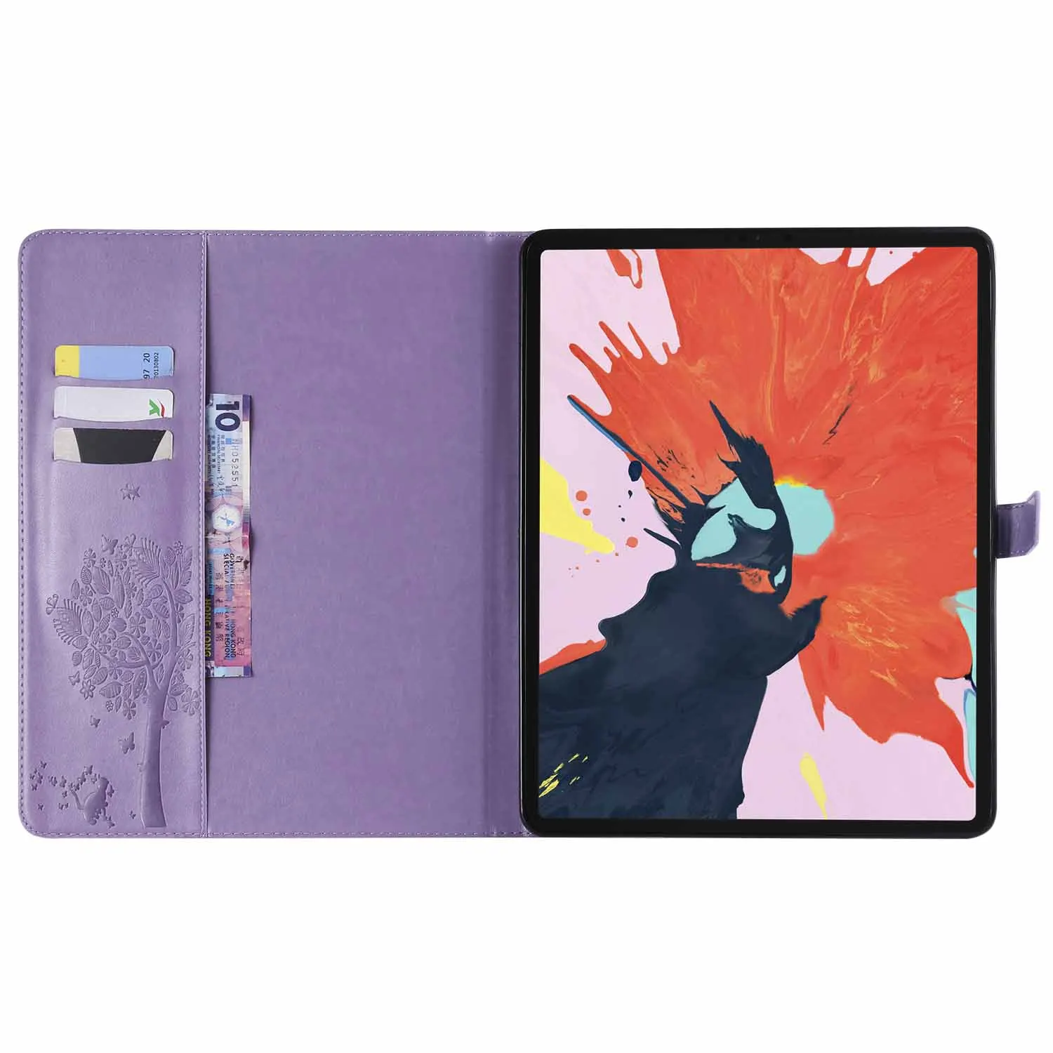 Новый чехол для планшета с милым деревом и кошкой samsung t350 8 дюймов откидной