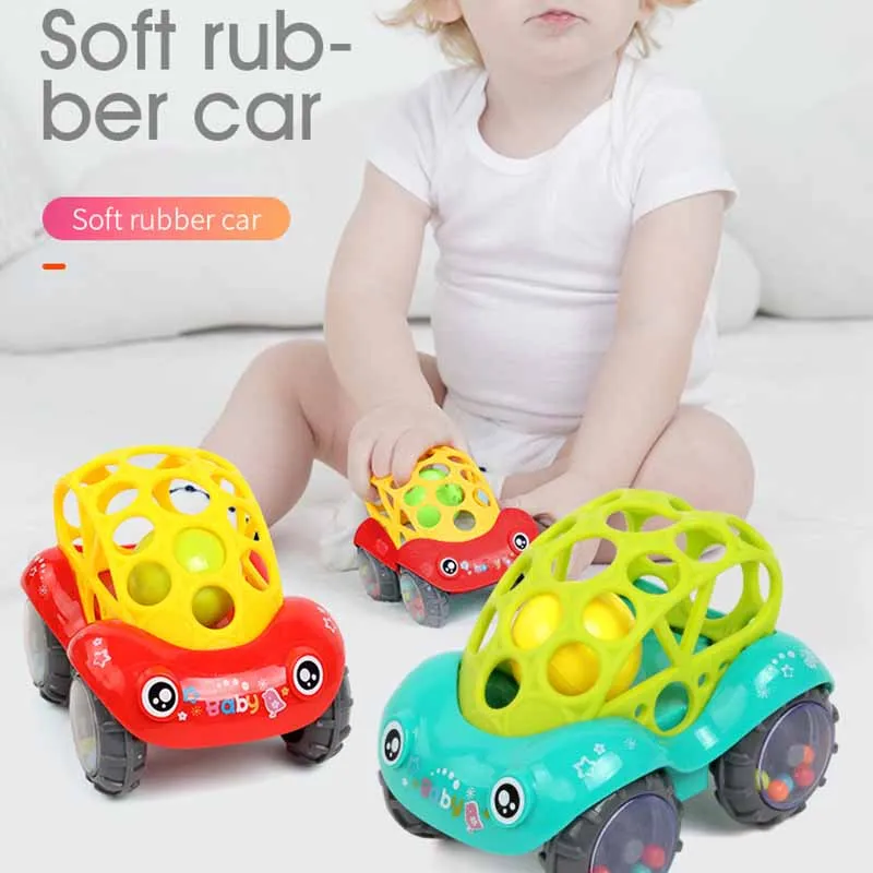 

Baby Car Doll Toy Crib Mobile Bell Rings Grip Gutta Percha Hand Catching Ball s for Newborns 0-12 Months