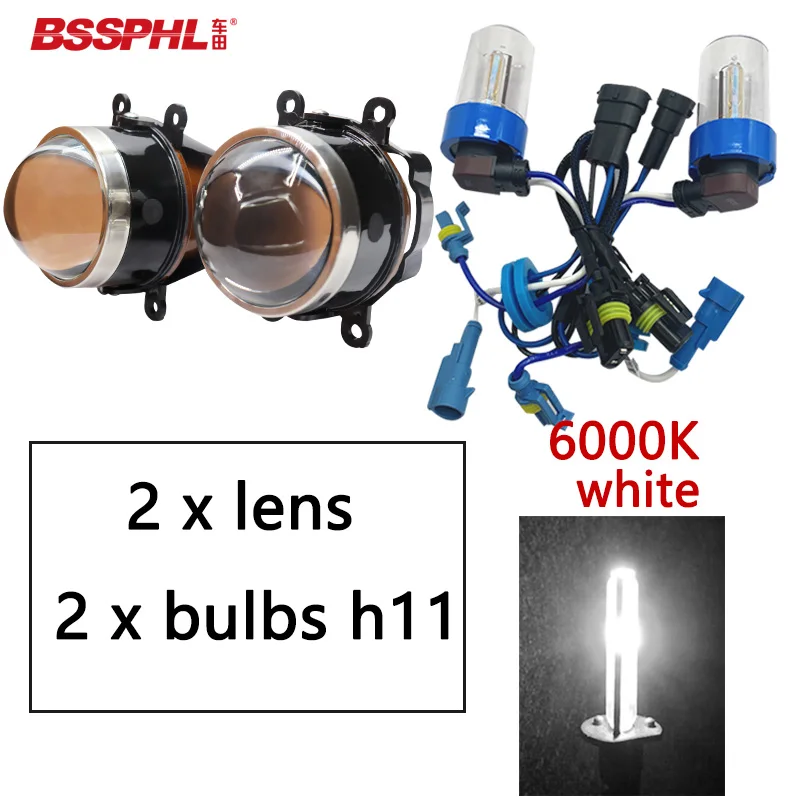 6000K white BSSPHL автомобиль HID биксеноновый прожектор противотуманной фары объектив дальнего света модифицированный для Honda/Subaru/CITROEN/MAZDA/LINCOLN/FIAT/SUZUKI/ford - Цвет: 6000K white