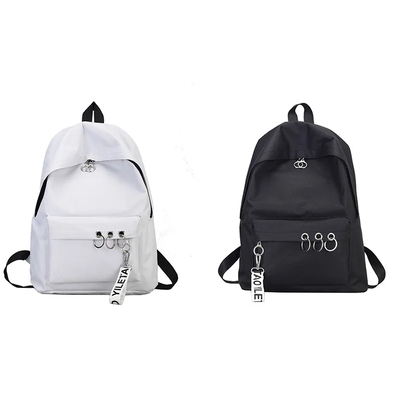 Простой повседневный однотонный рюкзак женская сумка Холщовый Рюкзак для