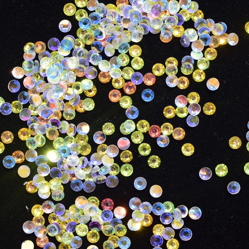 

1000pcs/bag 3D Nail Art Resin Clear AB Rhinestone Crystal 3 sizes DIY Nail Decoration Round Resin Rhinestone ZD64-ss12/ss14/ss16