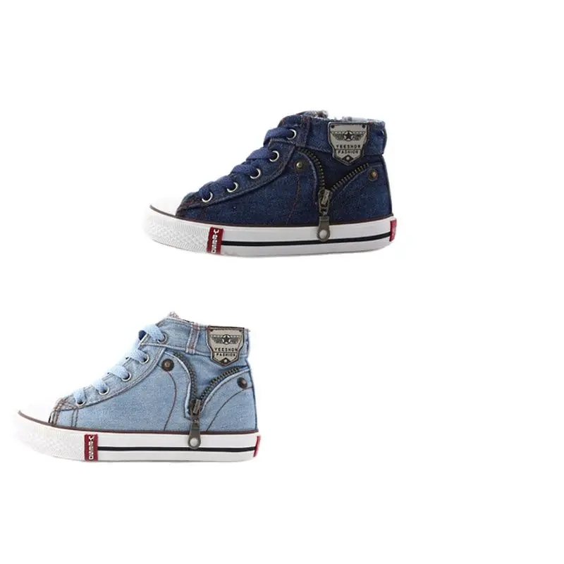 2021 модная детская обувь детские холщовые кроссовки джинсовые на плоской подошве