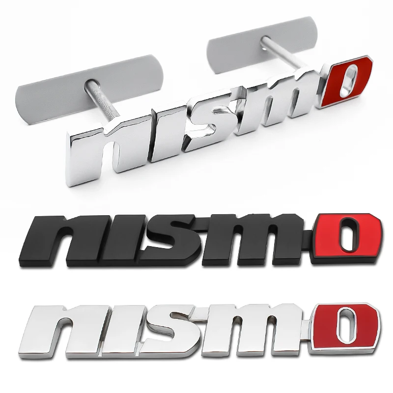 

3D Metal Car Front grille Sticker Decal For Nissan Nismo X-Trail Tiida Teana GTR 350Z 370Z 240SX ECT Auto Decoration Accessories